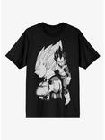 Dragon Ball Z Vegeta Profile Monochrome T-Shirt, BLACK, hi-res