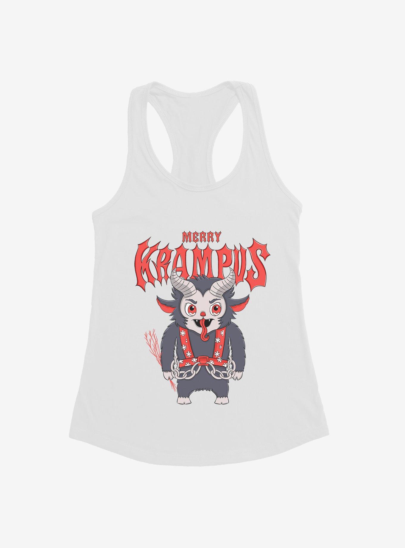 Krampus Christmas Merry Krampus Girls Tank, WHITE, hi-res