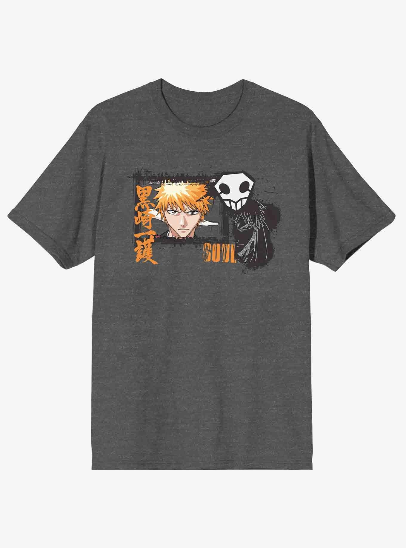 BLEACH Ichigo Panel T-Shirt, CHARCOAL HEATHER, hi-res