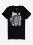 The Nightmare Before Christmas 30th Anniversary Glow-In-The-Dark Tombstone T-Shirt Hot Topic Exclusive, BLACK, hi-res
