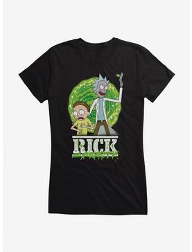Rick And Morty Goo Splatter Logo Girls T-Shirt, , hi-res