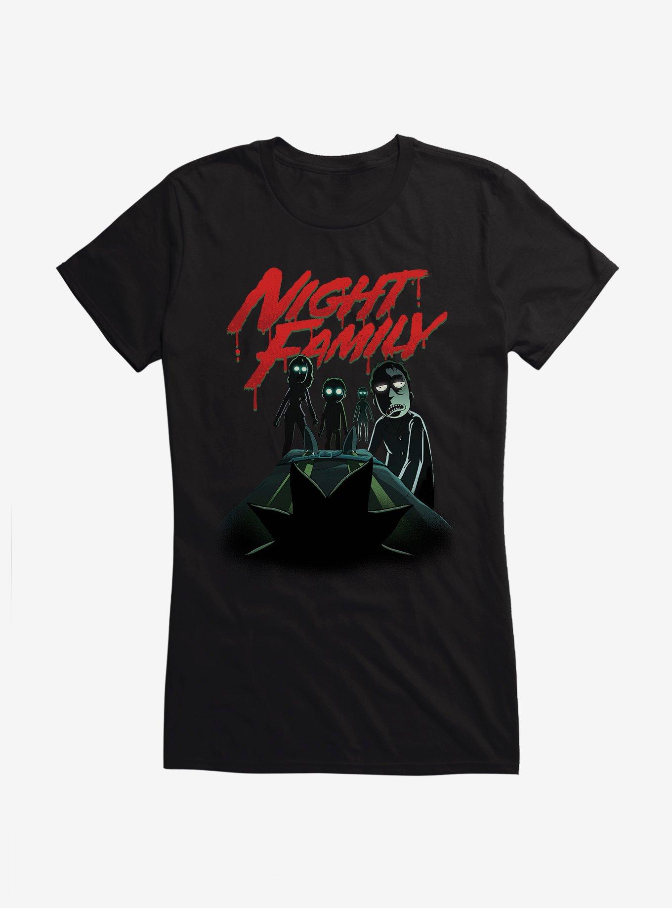 Rick And Morty Night Family Girls T-Shirt