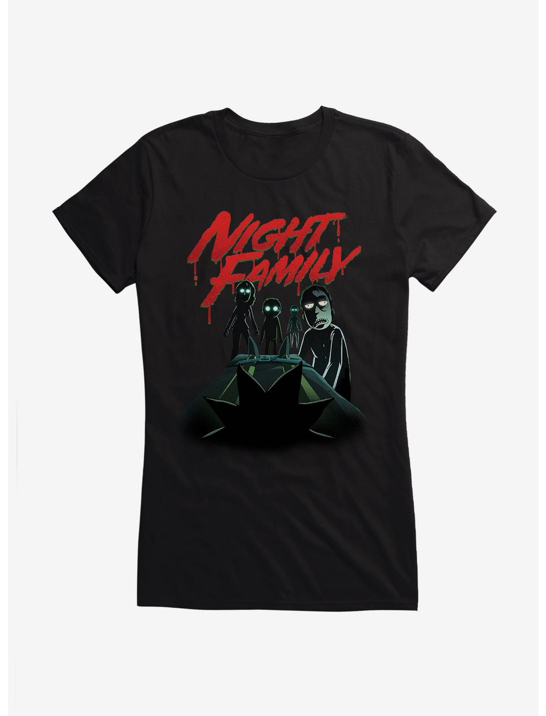 Rick And Morty Night Family Girls T-Shirt, , hi-res