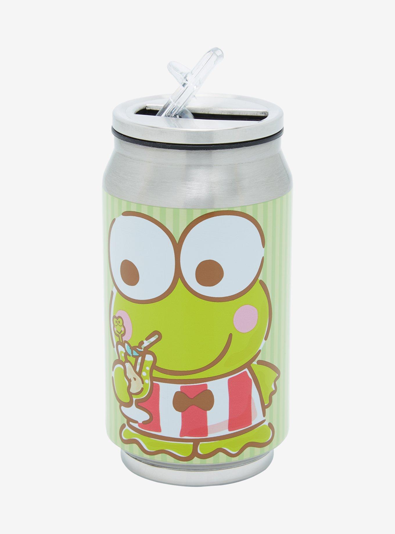 Keroppi Stripe Soda Can Water Bottle, , hi-res