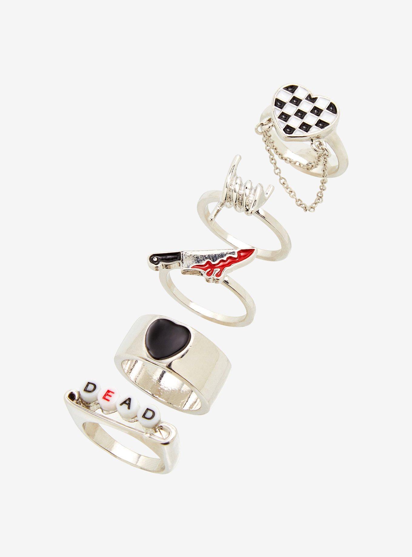 Dead Weapon Heart Ring Set, , hi-res
