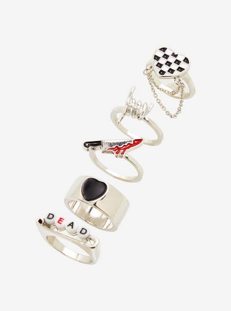 Dead Weapon Heart Ring Set | Hot Topic