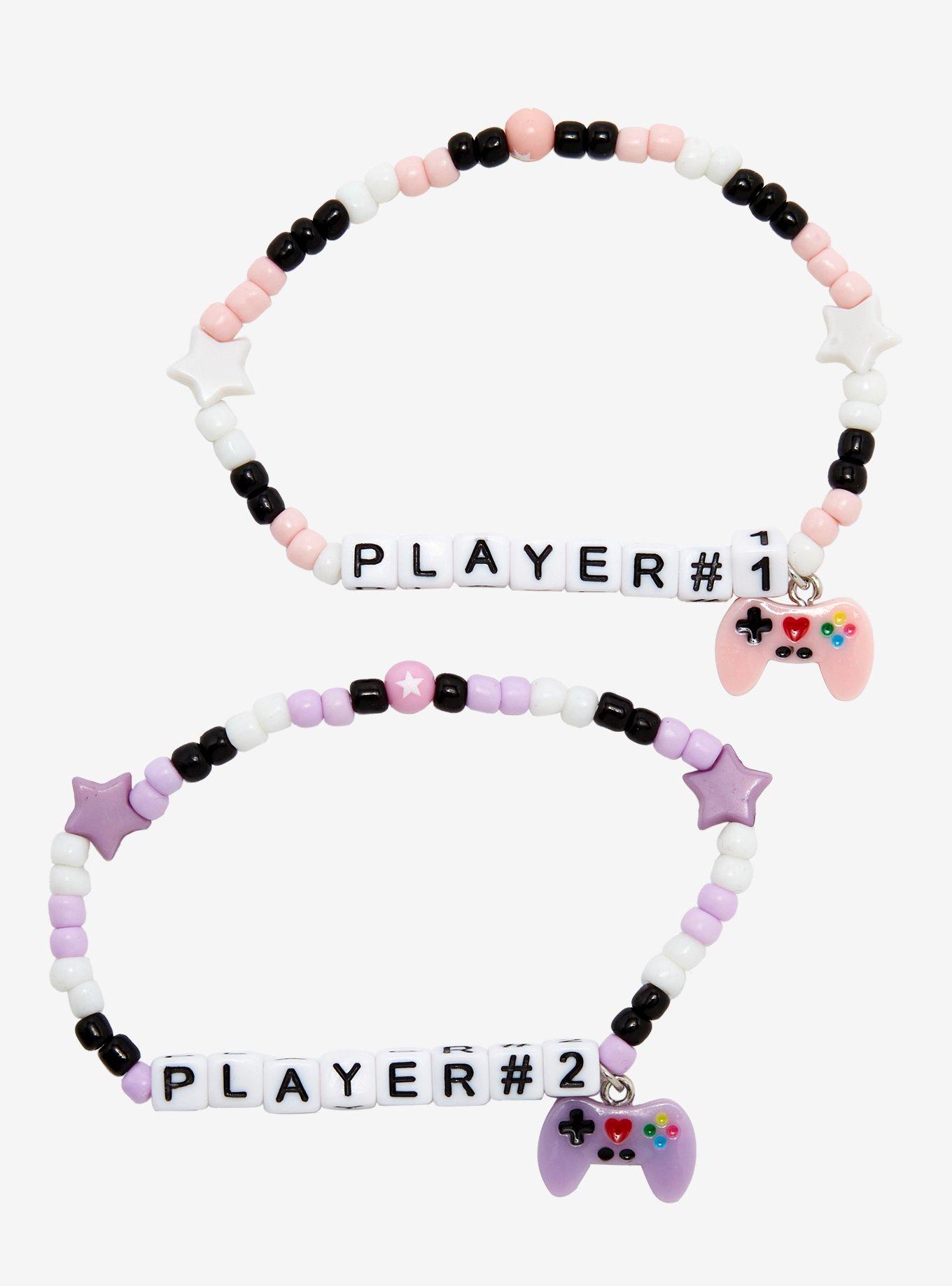 Player 1 & 2 Game Remote Best Friend Beaded Bracelet Set Hot Topic