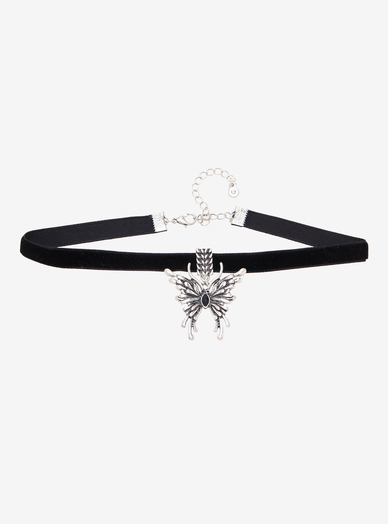 Butterfly Velvet Choker, , hi-res