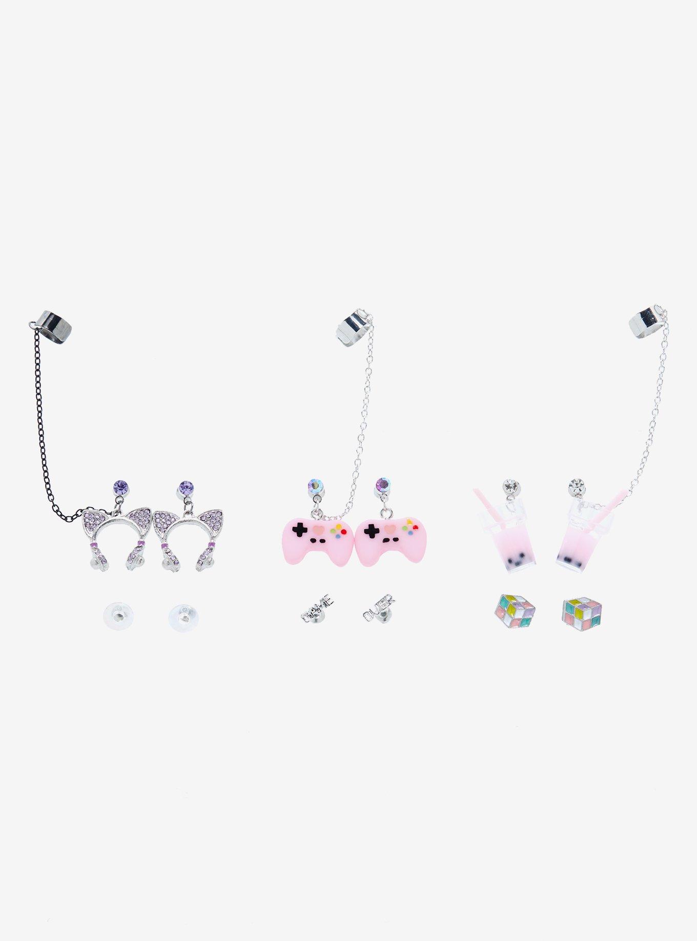Gamer Girl Cuff Earring Set, , hi-res