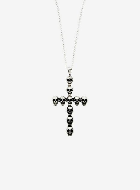 Social Collision Skull Cross Necklace | Hot Topic