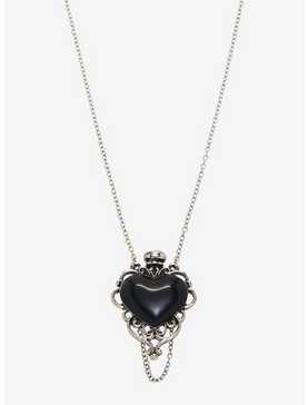 Black Heart Vile Necklace, , hi-res