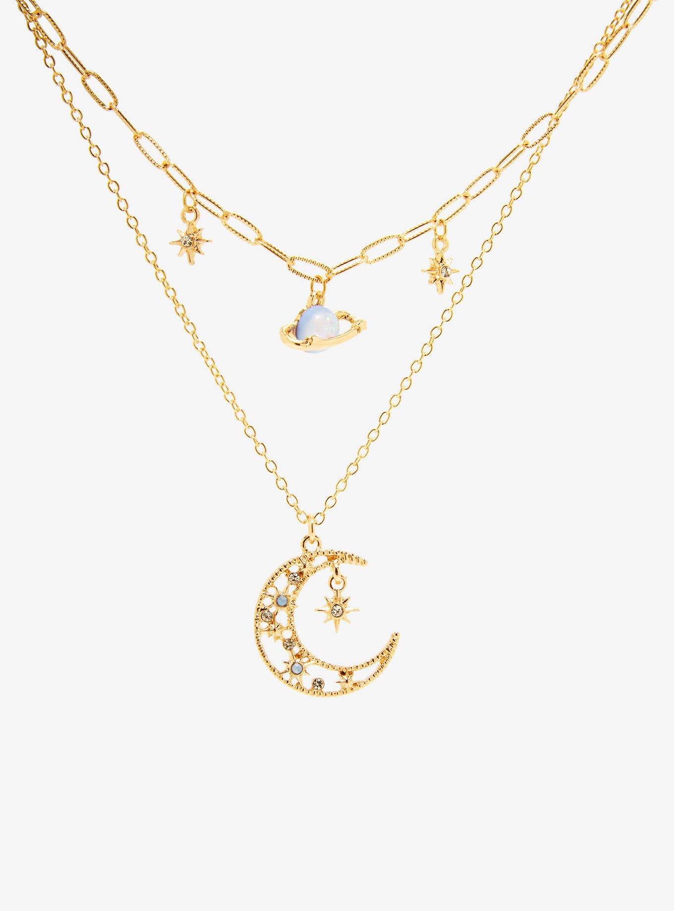 Planet Moon Necklace Set, , hi-res
