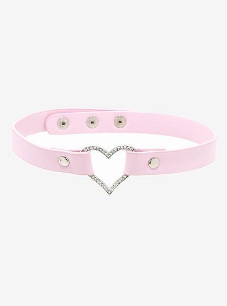 Pink Bling Heart Choker | Hot Topic