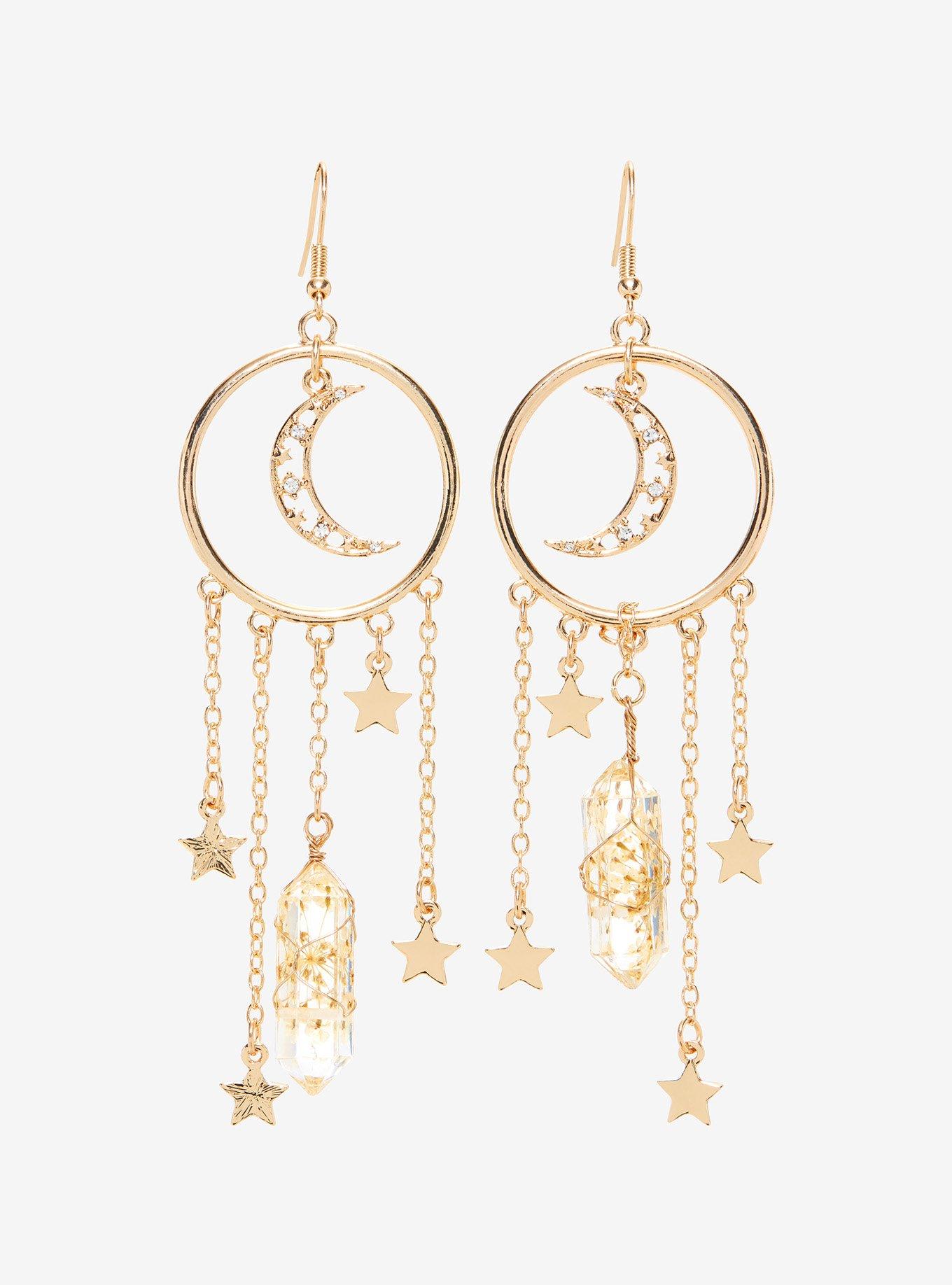 Celestial Crystal Chandelier Earrings | Hot Topic