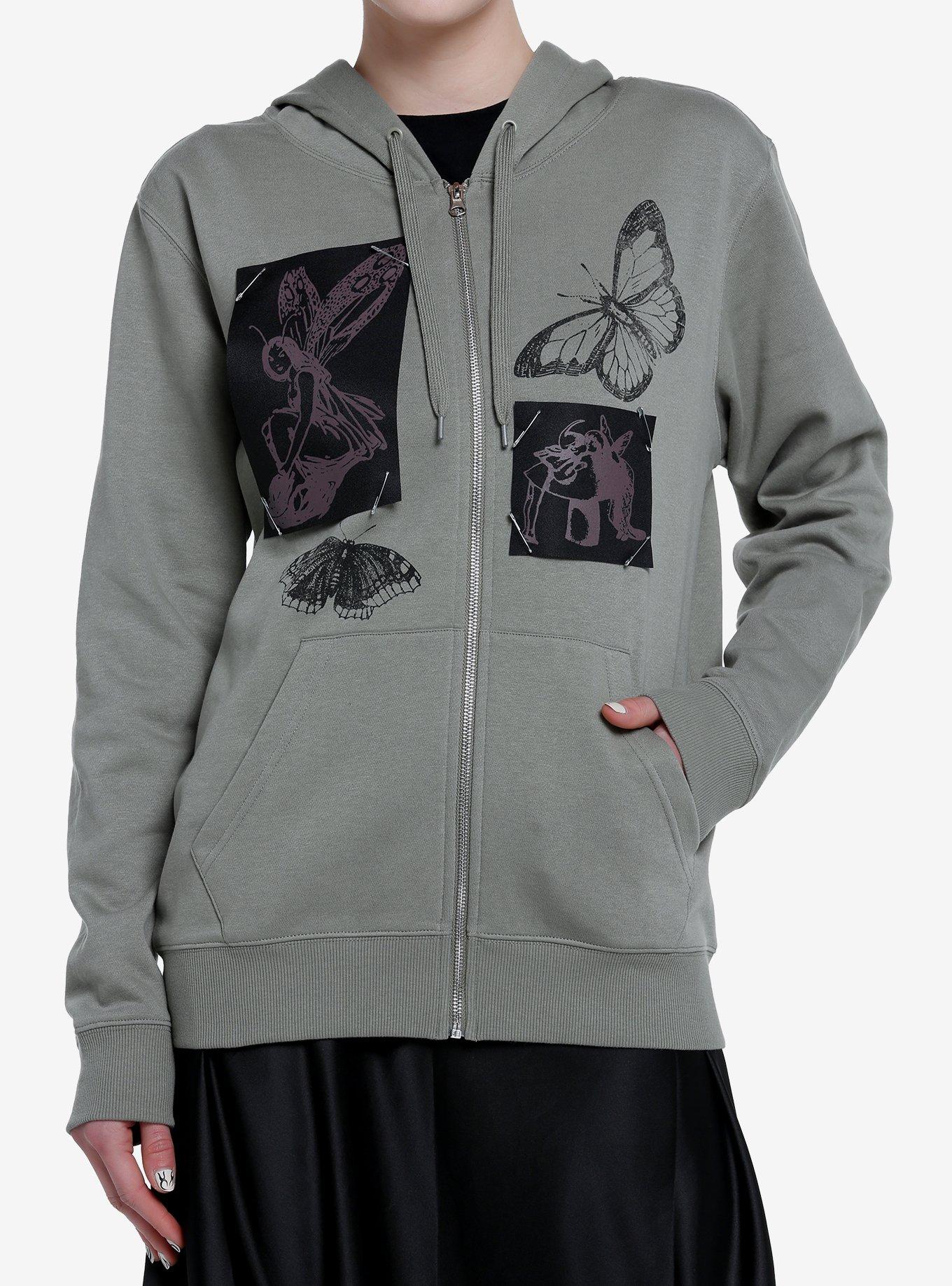 Butterfly zip best sale up hoodie