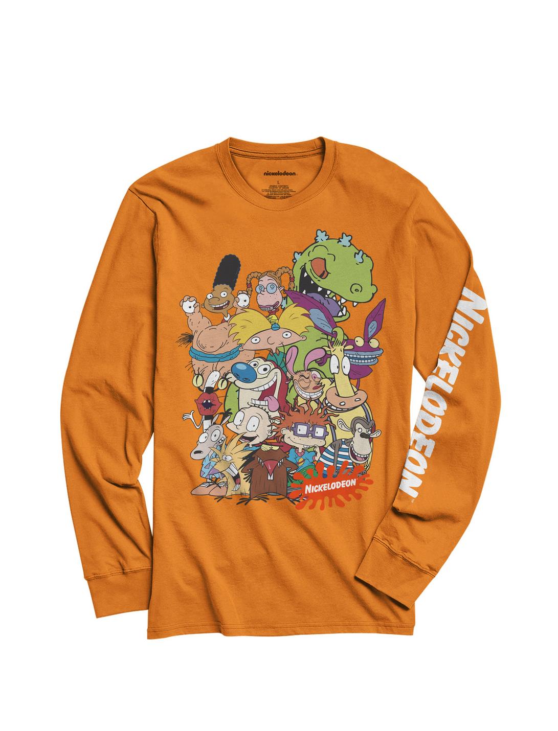 Nickelodeon Classic Characters Long-Sleeve T-Shirt, ORANGE, hi-res