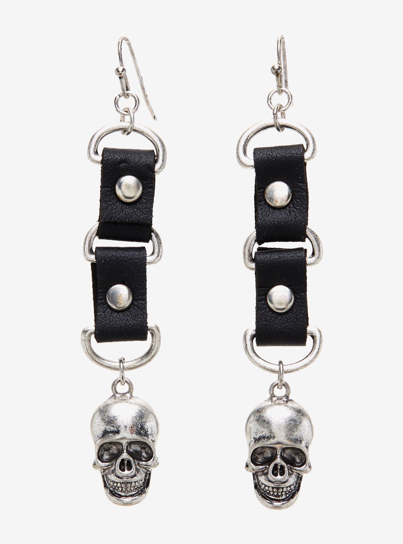 Skull earrings hot on sale topic