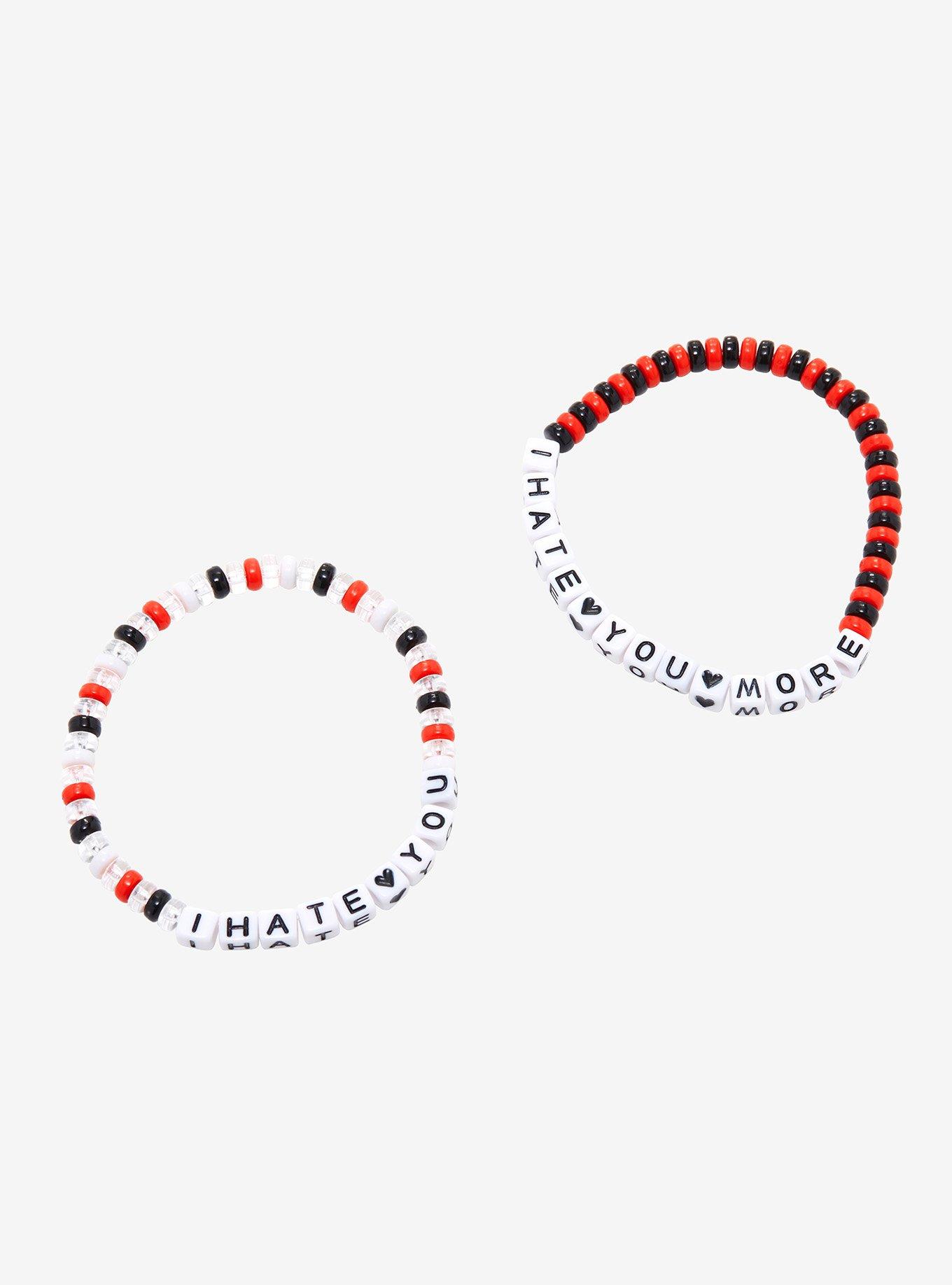 Hate You More Best Friend Beaded Bracelet Set, , hi-res