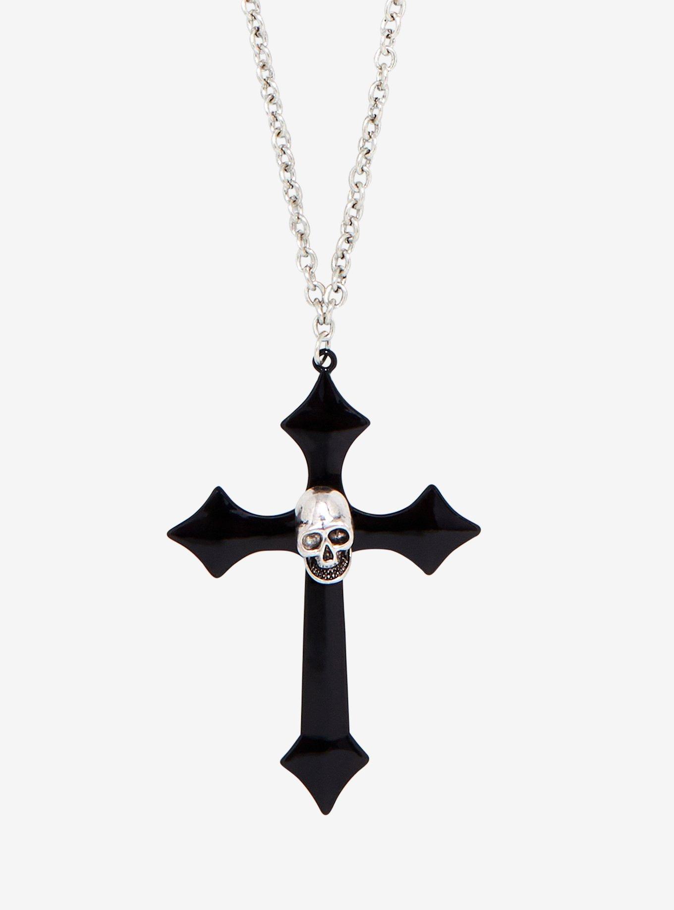 Skull Charm on Chain Emo/Goth Necklace