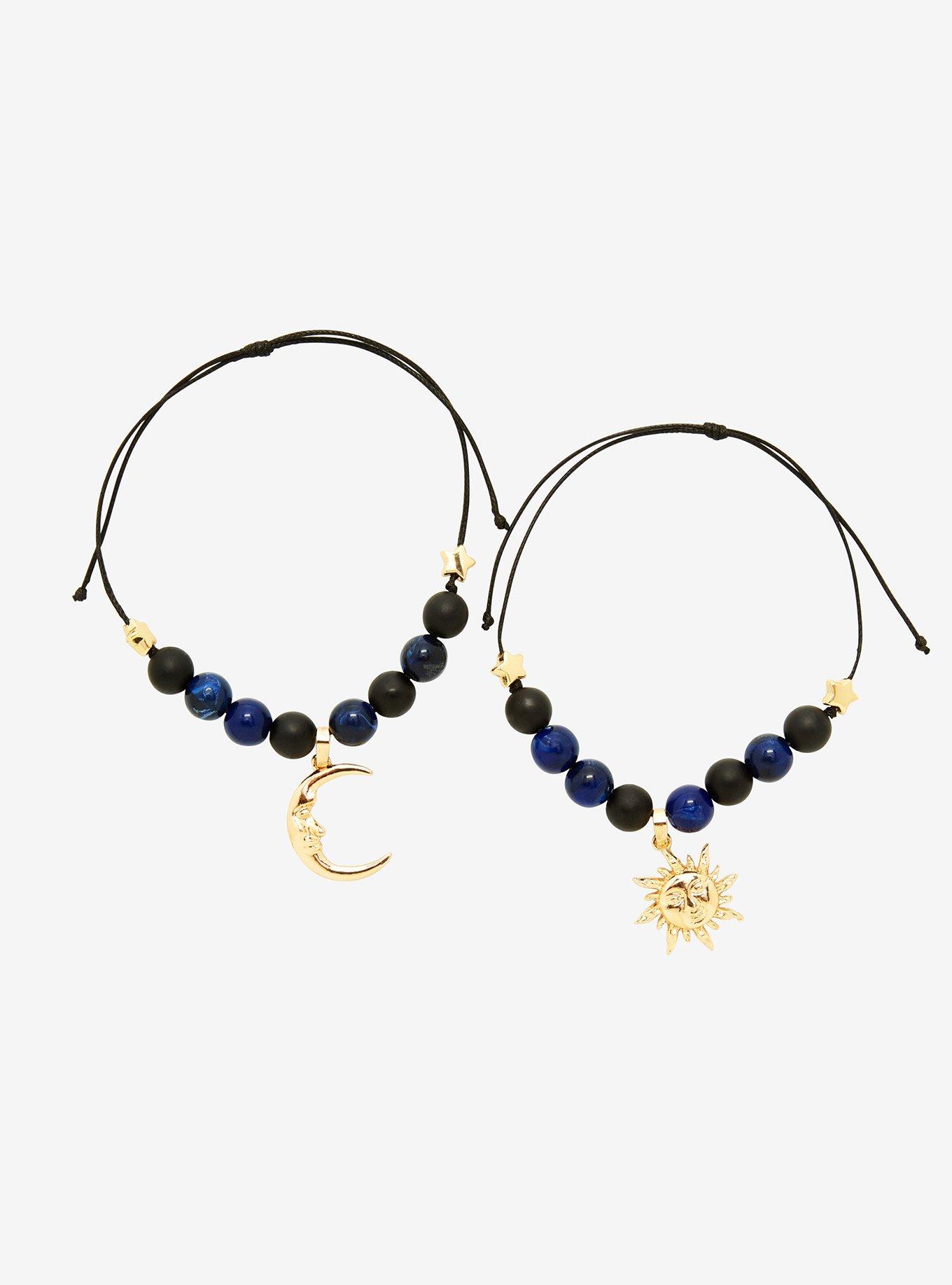 Celestial Dark Bead Best Friend Cord Bracelet Set, , hi-res