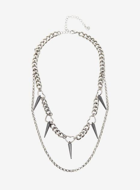 Jess Small Lock Chain Necklace in Silver