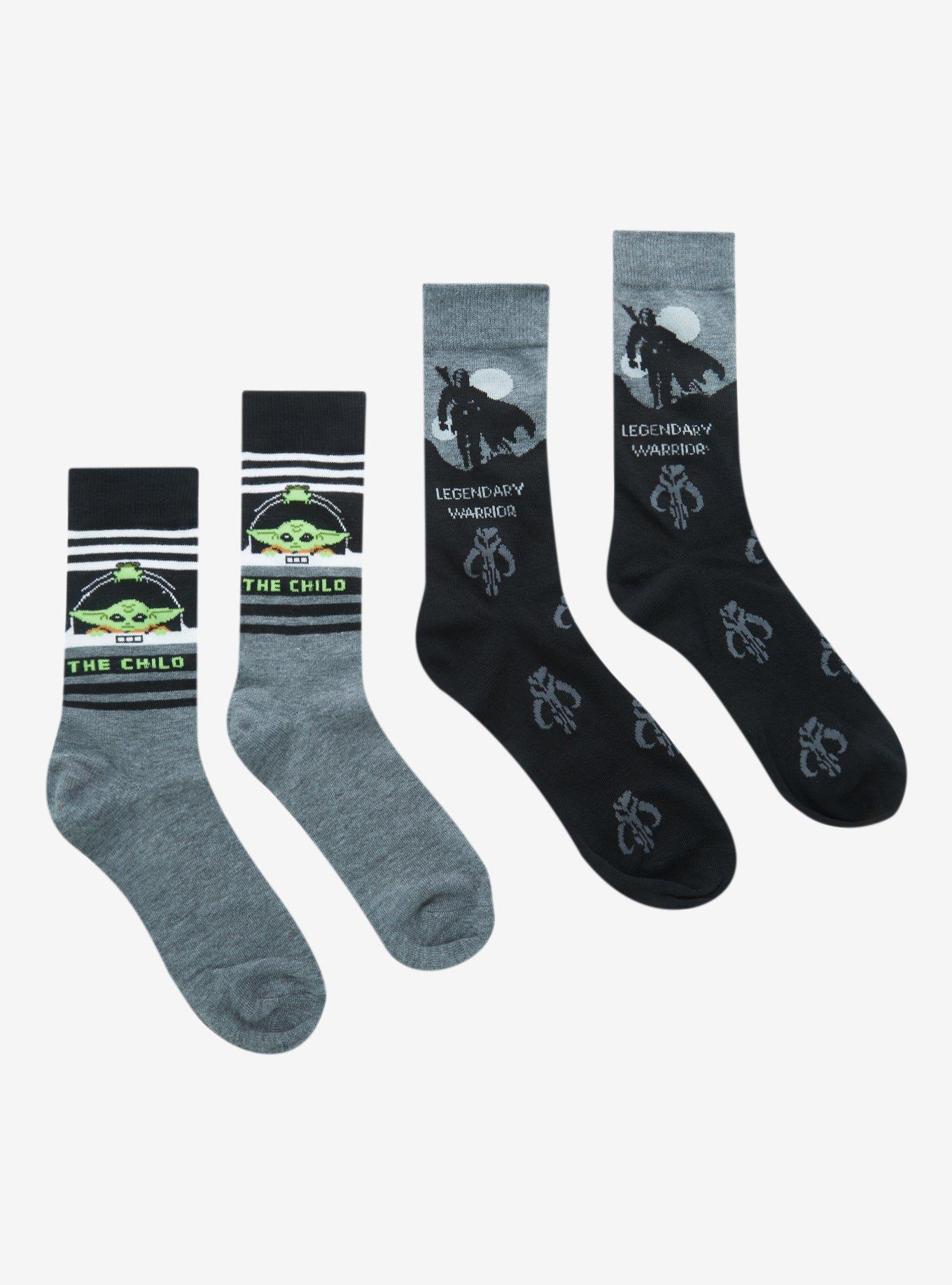 Star Wars The Mandalorian Duo Crew Socks 2 Pair, , hi-res