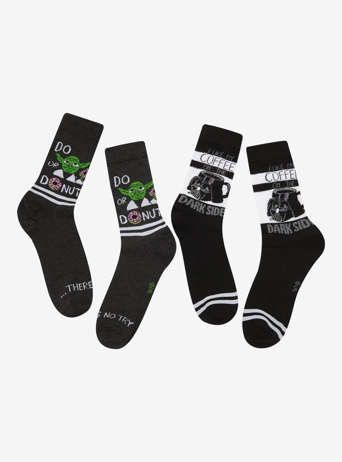 Star Wars Coffee Donut Crew Socks 2 Pair, , hi-res