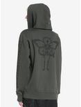 Thorn & Fable Forest Green Skeleton Fairy Girls Hoodie, FOREST GREEN, hi-res