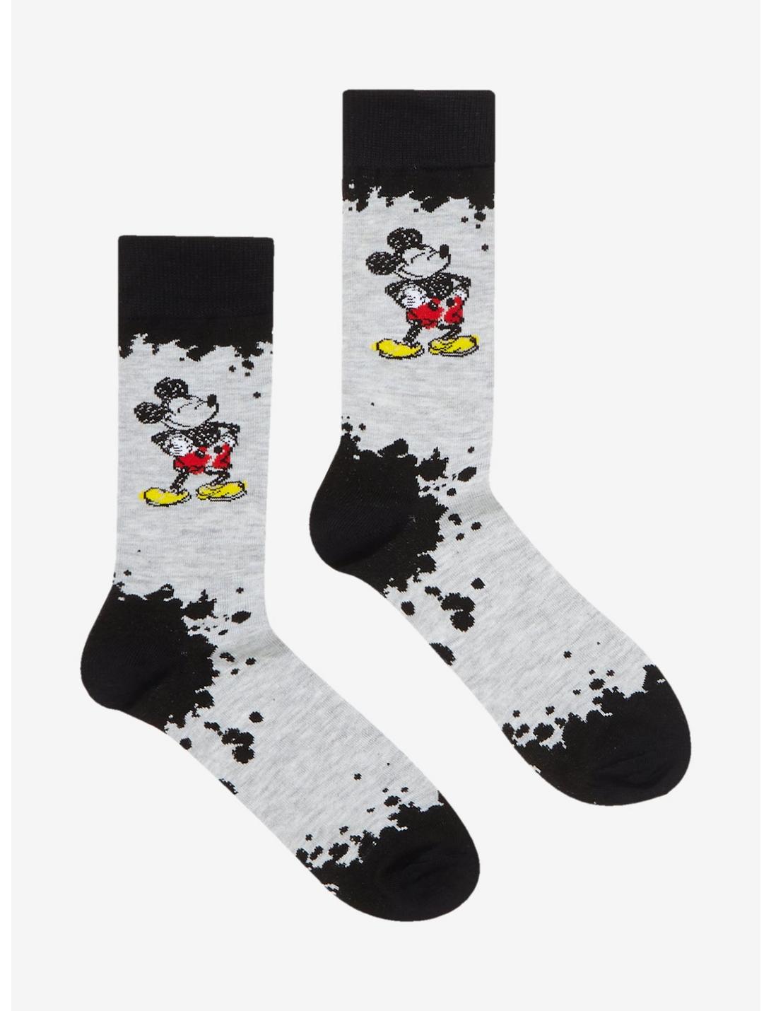 Disney Mickey Mouse Paint Splatter Crew Socks, , hi-res