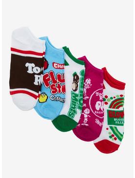 Tootsie Roll Candy No-Show Socks 5 Pair, , hi-res