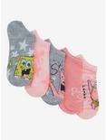 SpongeBob SquarePants Duo Pink No-Show Socks 5 Pair, , hi-res