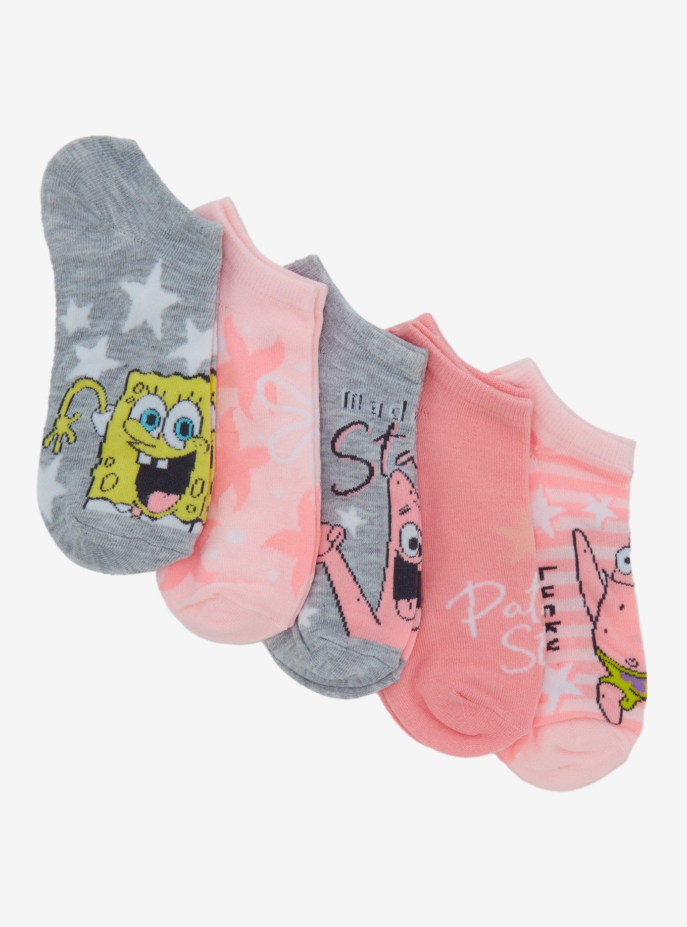 SpongeBob SquarePants Duo Pink NoShow Socks 5 Pair Hot Topic