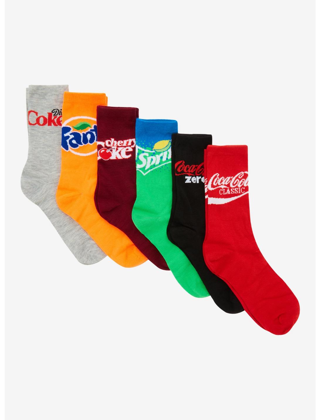 Coca-Cola Soda Box Crew Socks 6 Pair, , hi-res