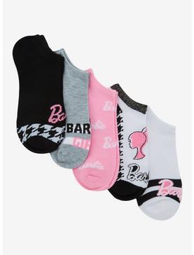 Barbie Pink & Black No-Show Socks 5 Pair, , hi-res