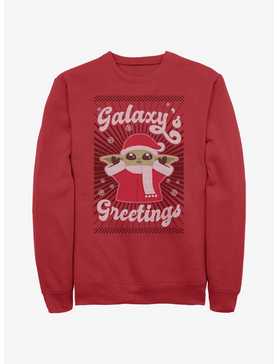Star Wars The Mandalorian Grogu Galaxy's Greetings Sweatshirt, , hi-res