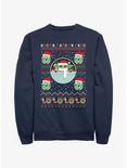 Star Wars The Mandalorian Grogu Ugly Christmas Sweatshirt, NAVY, hi-res