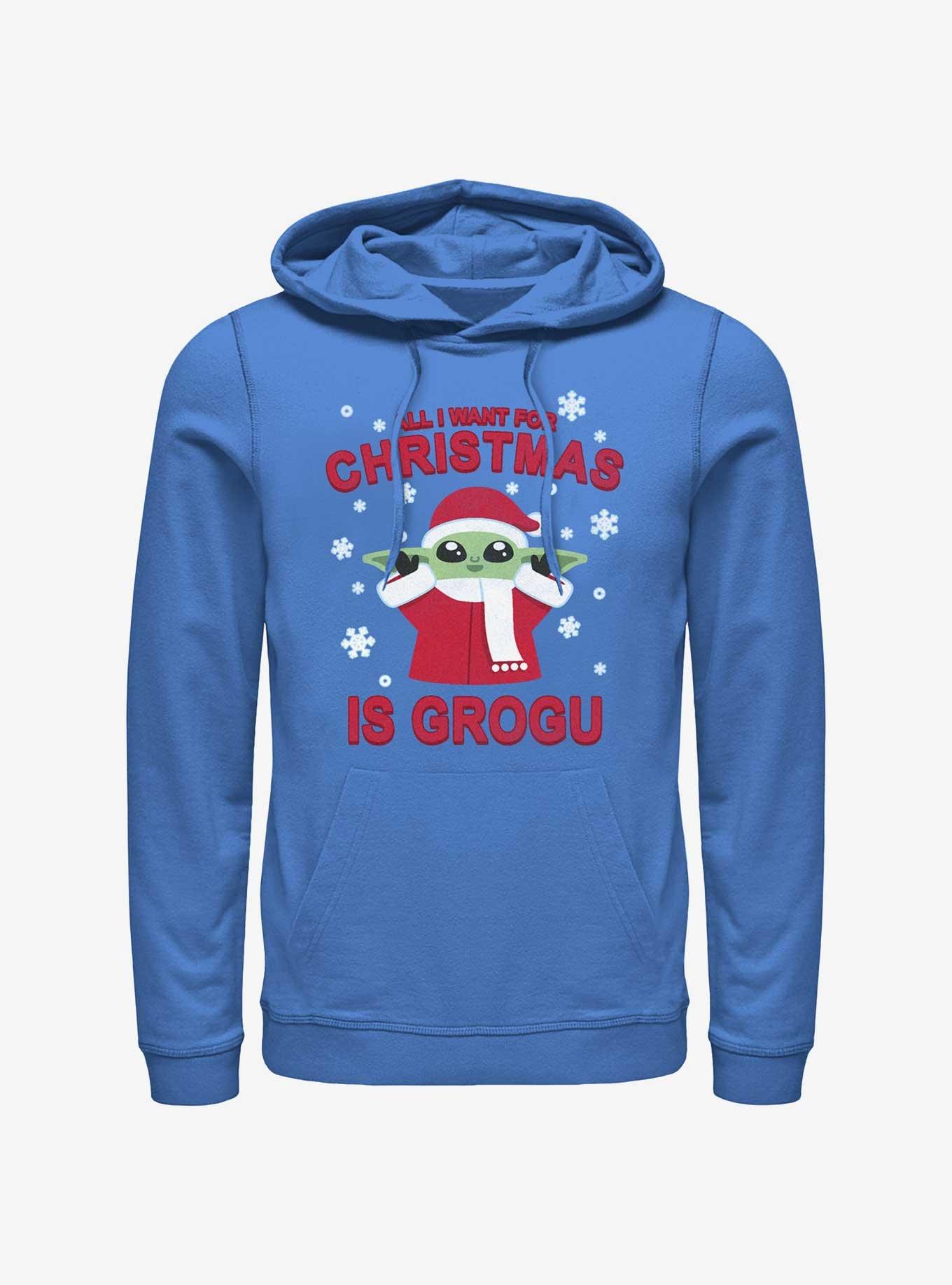 Star Wars The Mandalorian Grogu For Christmas Hoodie, ROYAL, hi-res