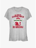 Star Wars The Mandalorian Grogu For Christmas Girls T-Shirt, ATH HTR, hi-res