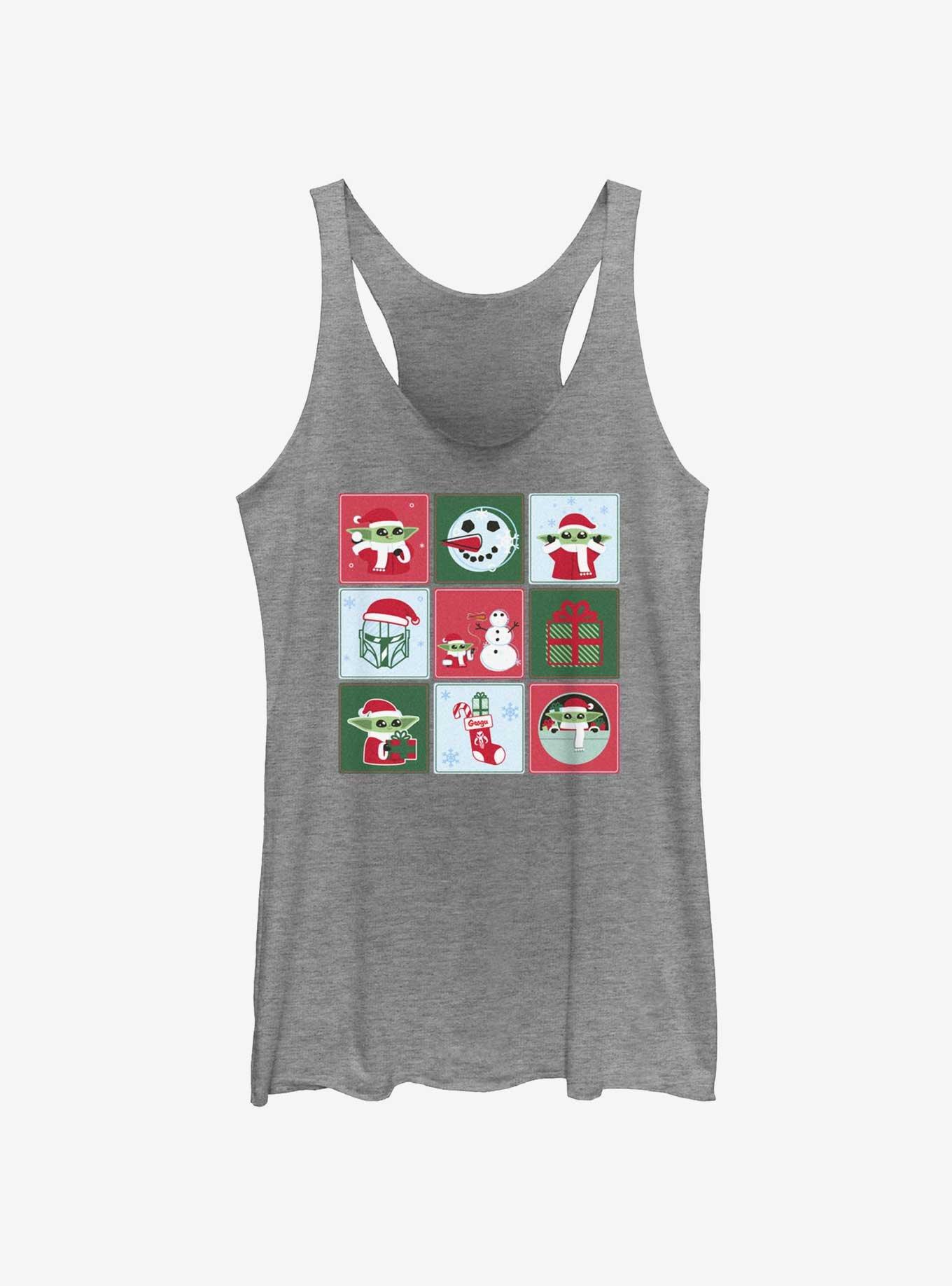 Star Wars The Mandalorian Grogu Festivities Girls Tank, GRAY HTR, hi-res