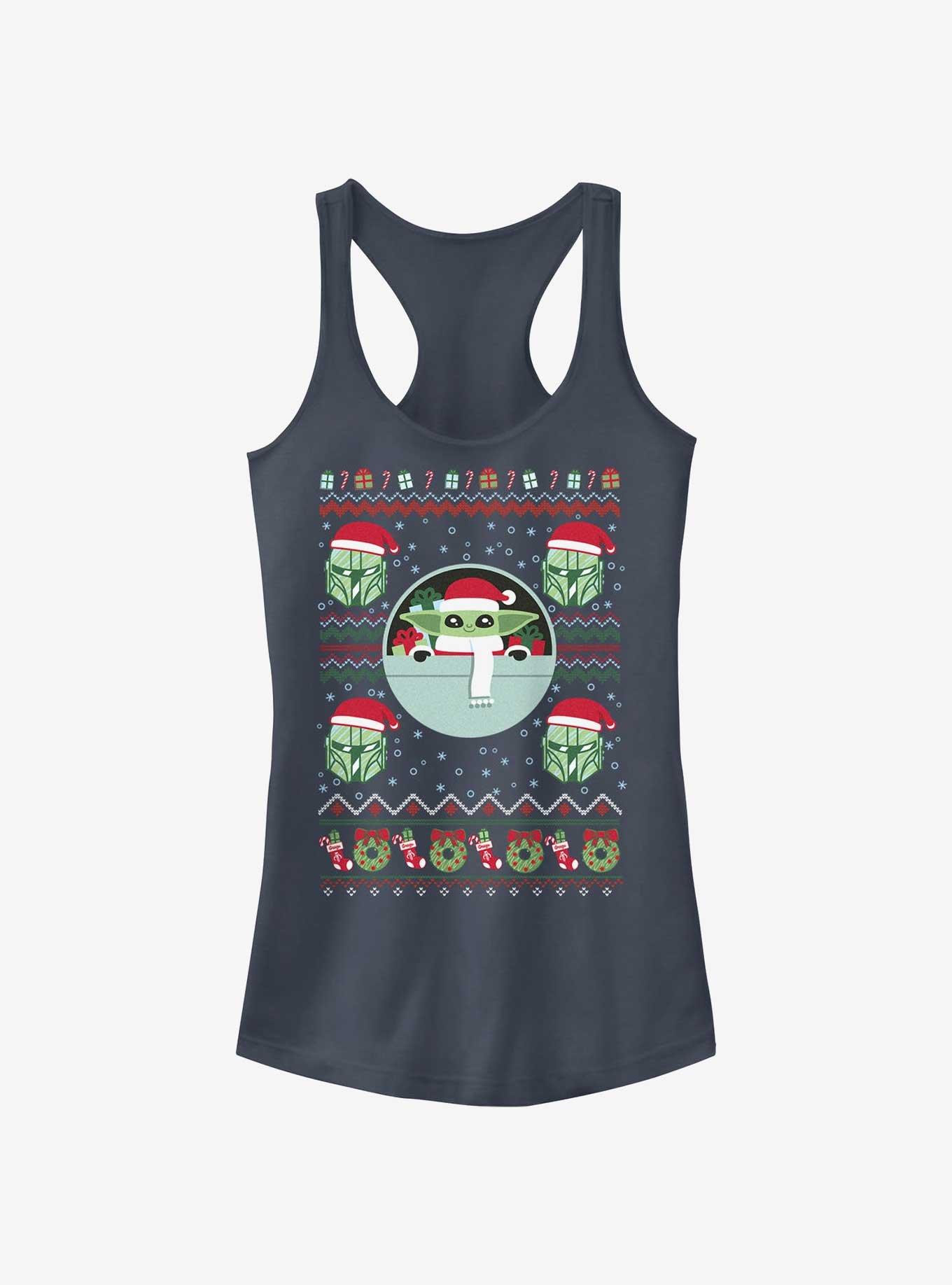 Star Wars The Mandalorian Grogu Ugly Christmas Girls Tank, , hi-res