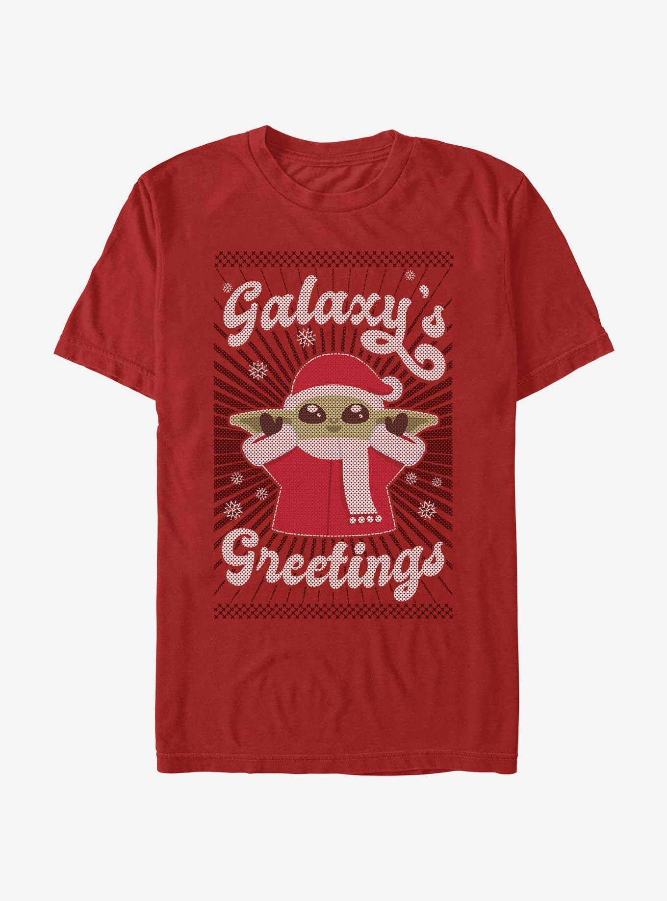 Star Wars The Mandalorian Grogu Galaxy's Greetings T-Shirt, , hi-res