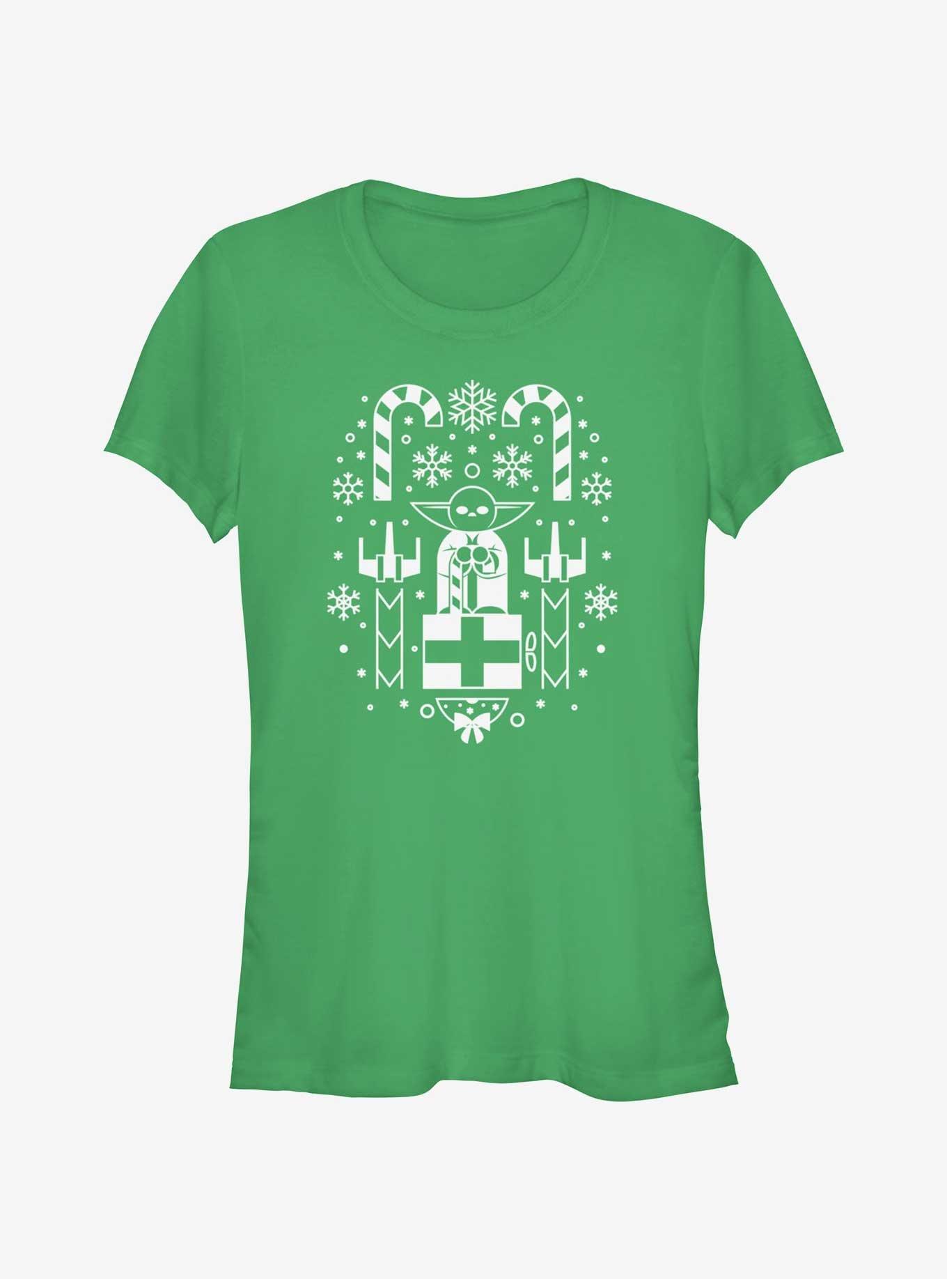 Star Wars Christmas Yoda Girls T-Shirt
