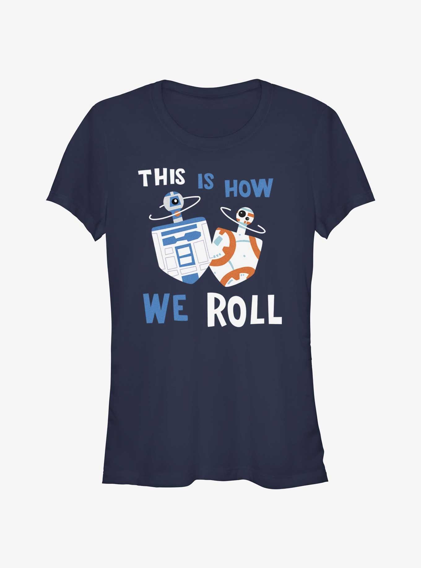 Star Wars Droid Dreidels R2-D2 and BB-8 Girls T-Shirt, , hi-res