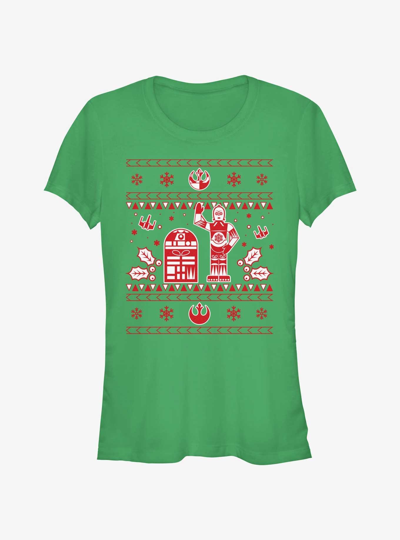 Star Wars Droid Ugly Christmas Girls T-Shirt, KELLY, hi-res