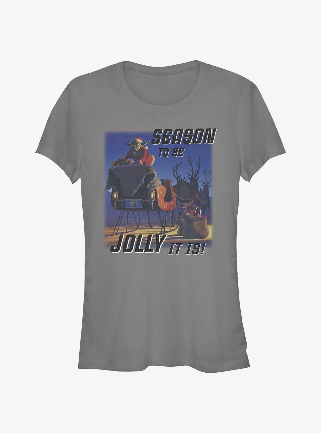 Star Wars Santa Yoda Jolly It Is Girls T-Shirt, , hi-res