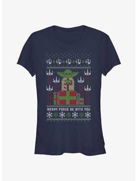 Star Wars Yoda Ugly Christmas Girls T-Shirt, , hi-res
