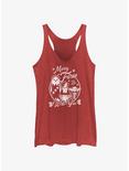 Star Wars Merry Force Be With You Girls Tank, RED HTR, hi-res