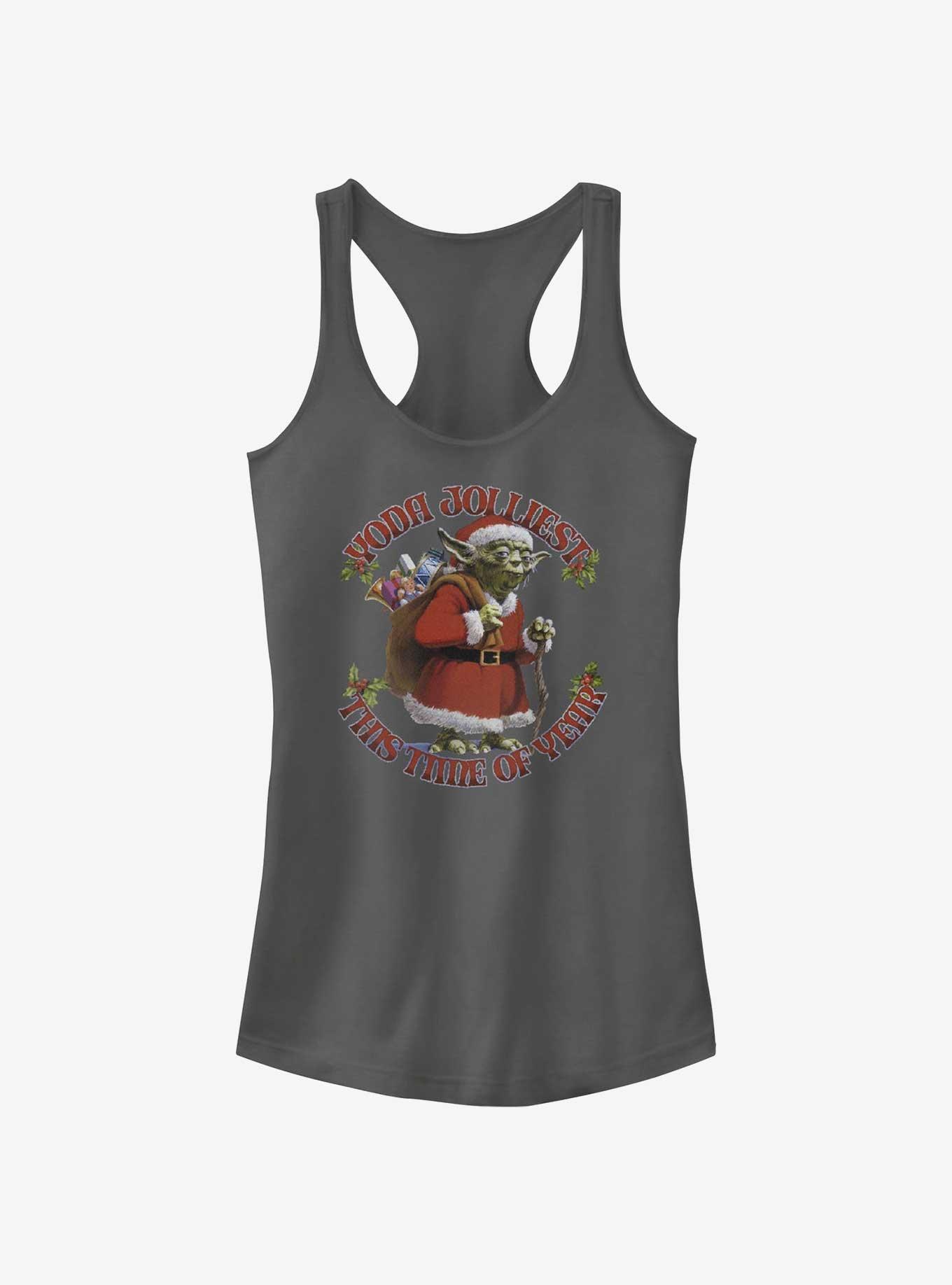 Star Wars Yoda Jolliest Girls Tank, CHARCOAL, hi-res