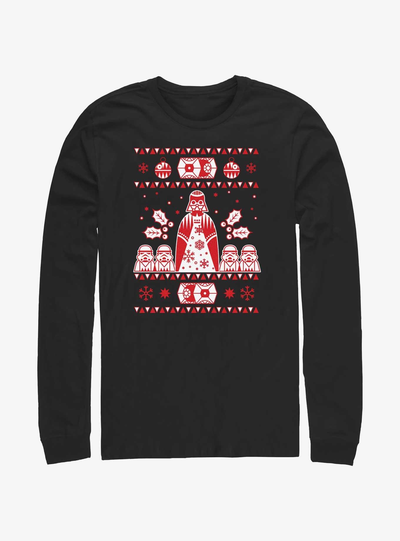 Star Wars Empire Ugly Christmas Long-Sleeve T-Shirt, BLACK, hi-res