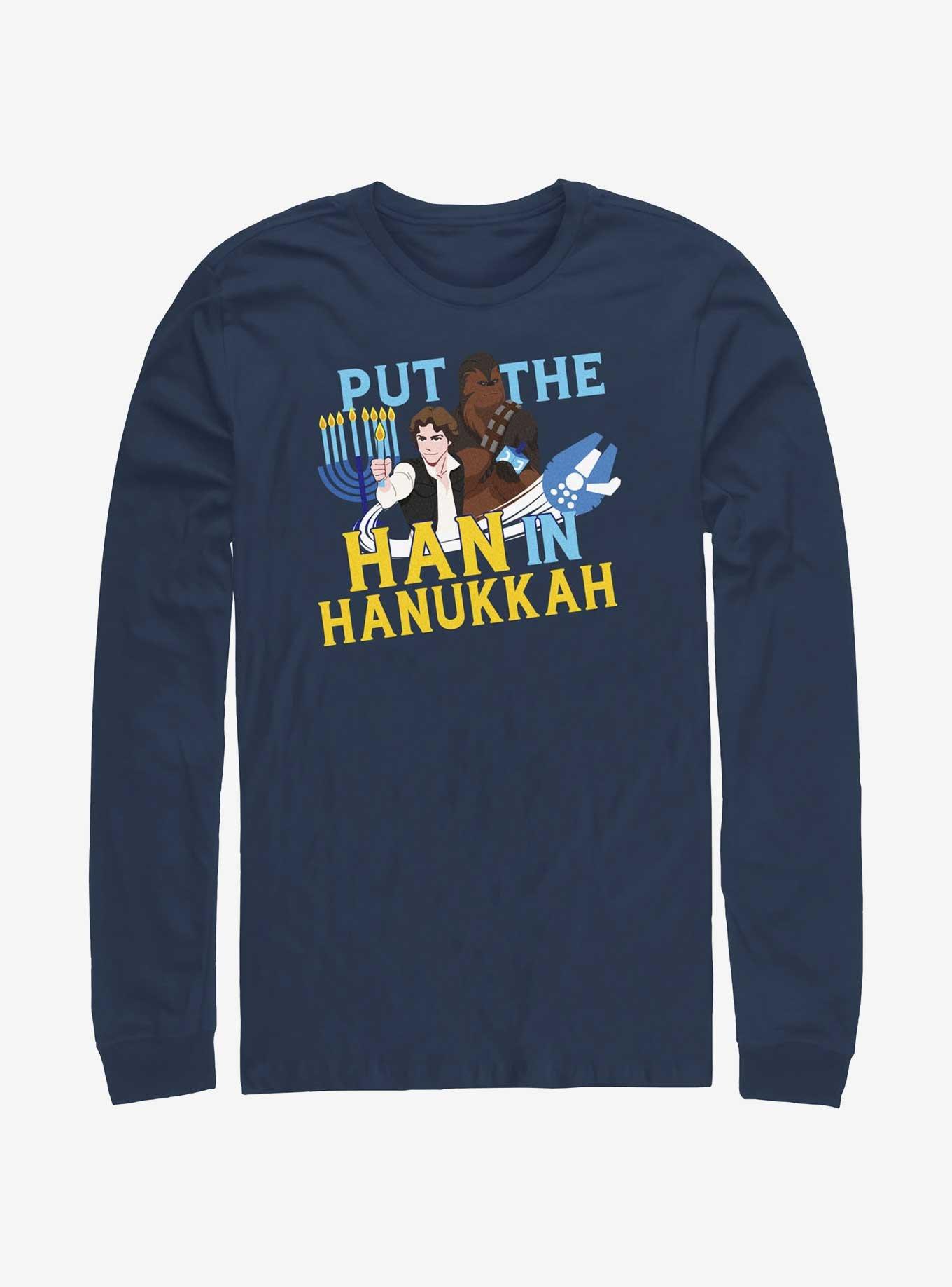 Star Wars Han In Hanukkah Long-Sleeve T-Shirt, NAVY, hi-res